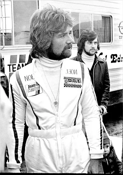 Noel Edmonds preparing for a stunt.